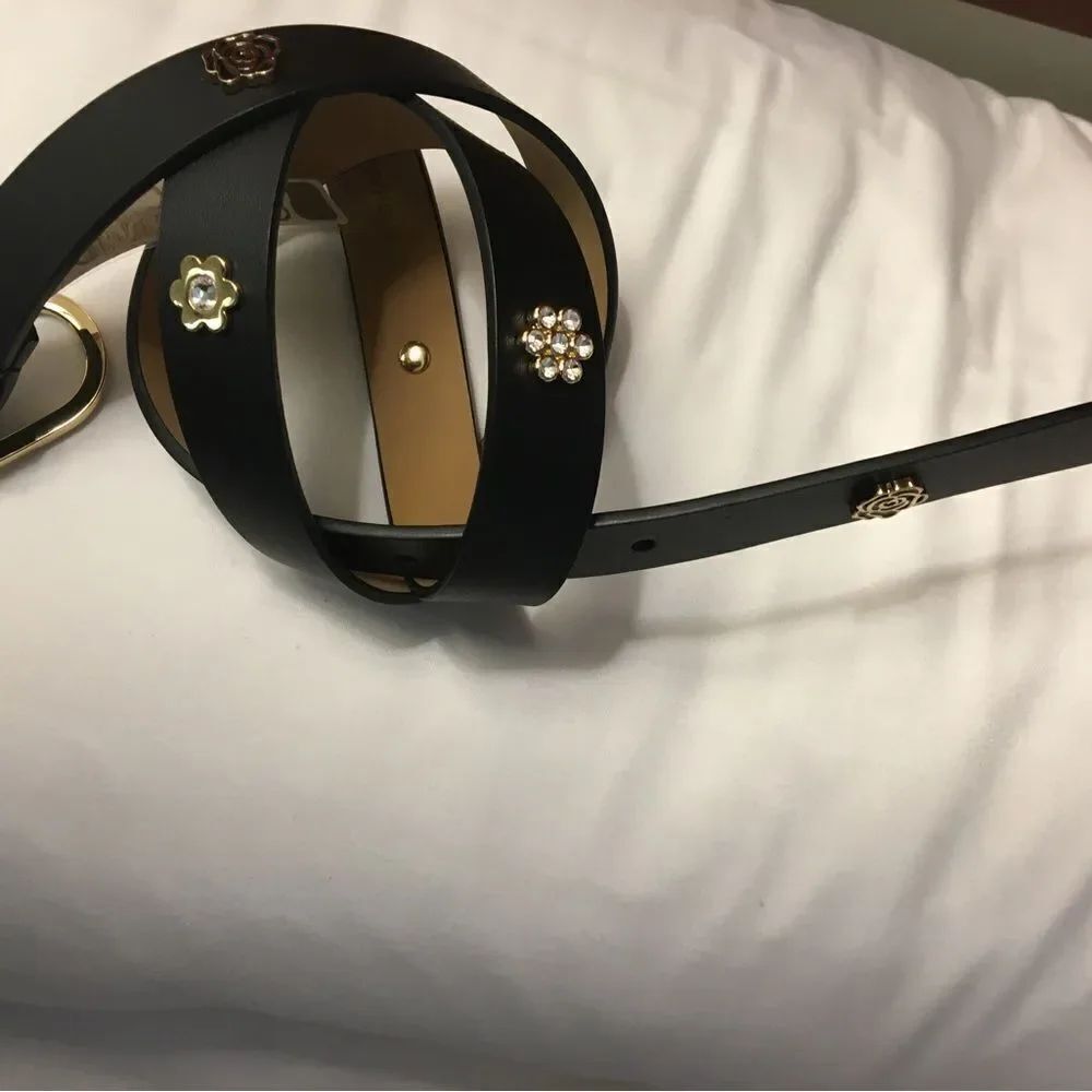 New Michael kors belt black studded women size Large retail: $68